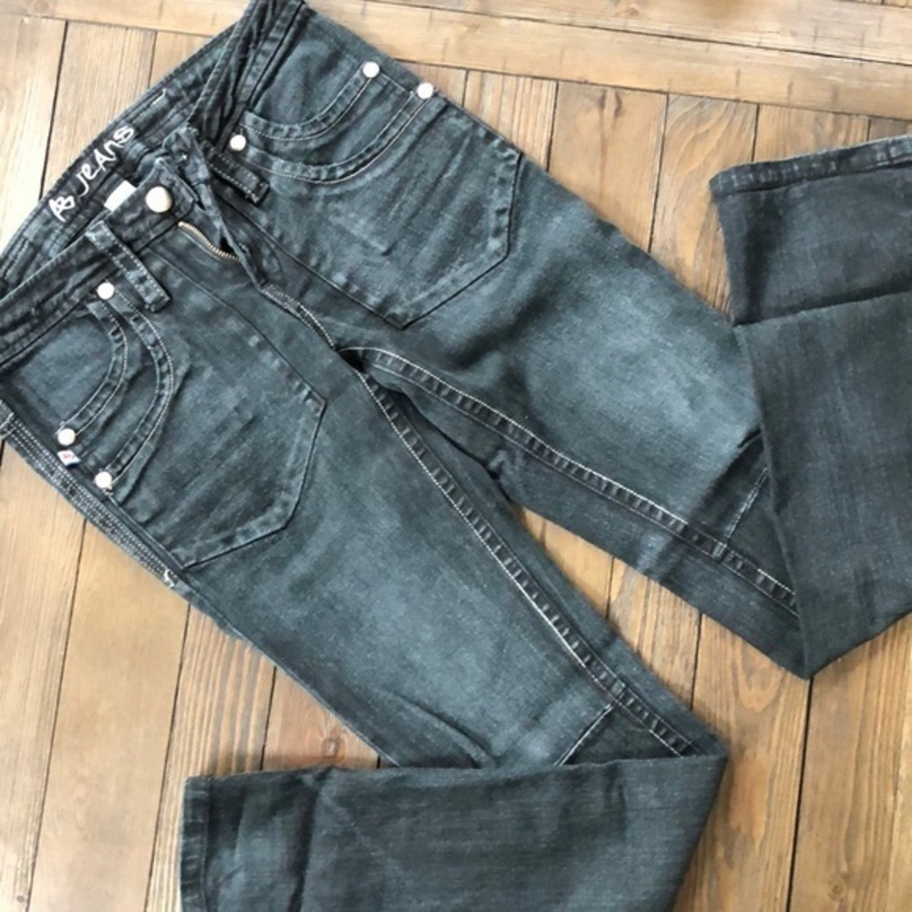 AB Black straight leg Jeans SZ 7 juniors